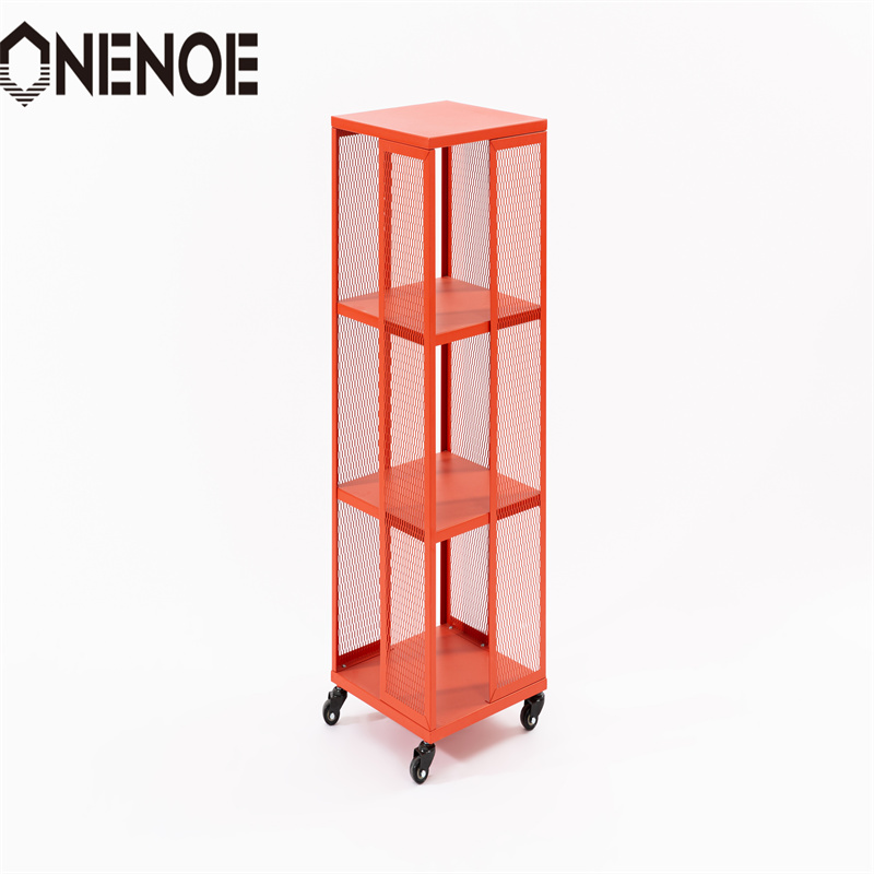 Onenoe Home Modern Furniture Metal Irrotettavat hyllyt-arkistokaapin kirjahyllyn kaapin kiinteän rungon järjestäjän säilytyskaappi 3-tason kanssa